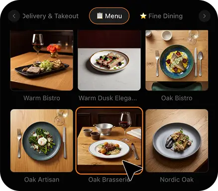 Grade de estilos de foto